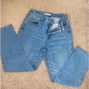 Pacsun high rise straight mom blue denim jean